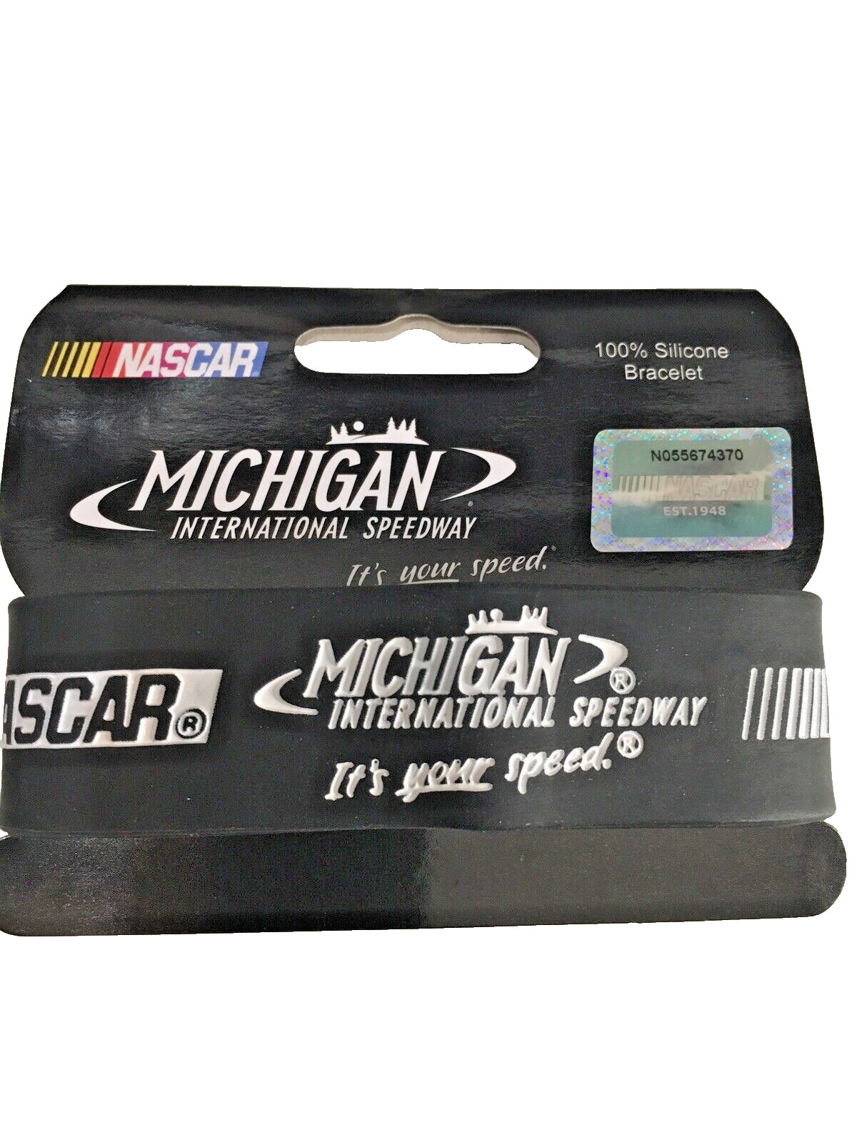 Pack of 3 Vintage NASCAR Liicensed Silicone MICHIGAN Bracelets 15/16” Wide