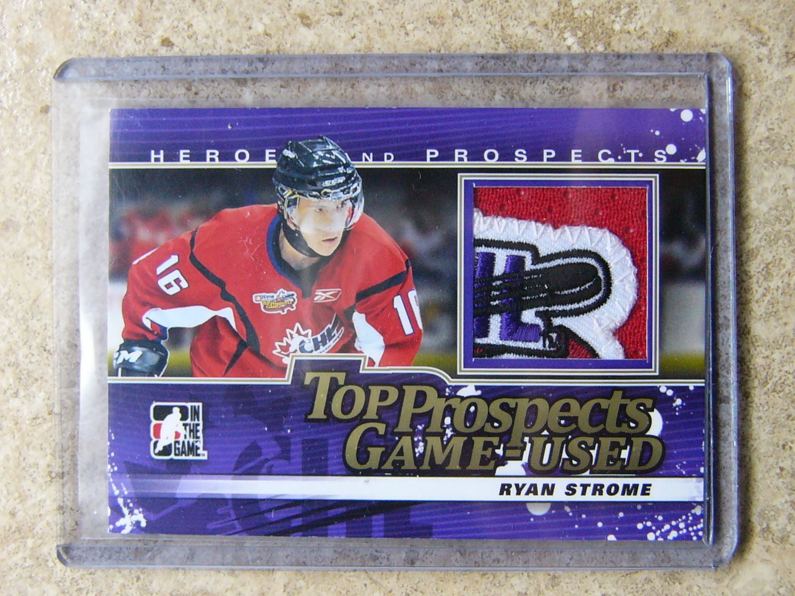 12-13 ITG Heroes Top Prospects Game-Used Patch Emblem CHL Logo RYAN STROME /10