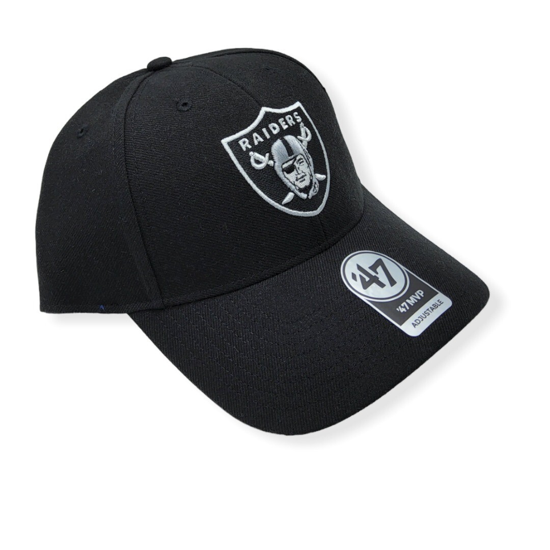 ’47 Las Vegas Raiders MVP Black Adjustable Strap Hat Dad Cap