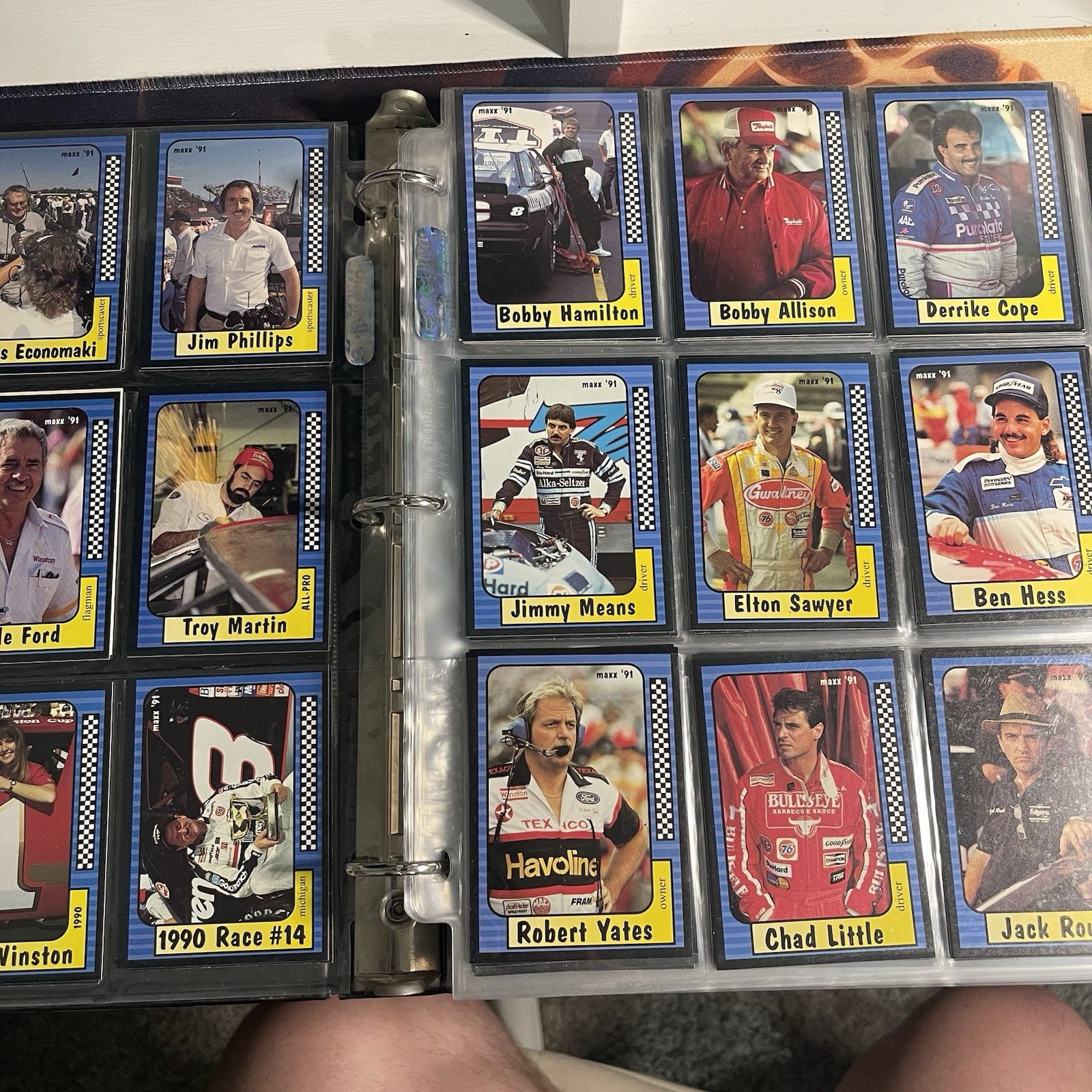Vinatage 90s Nascar Racing Cards Binder Full