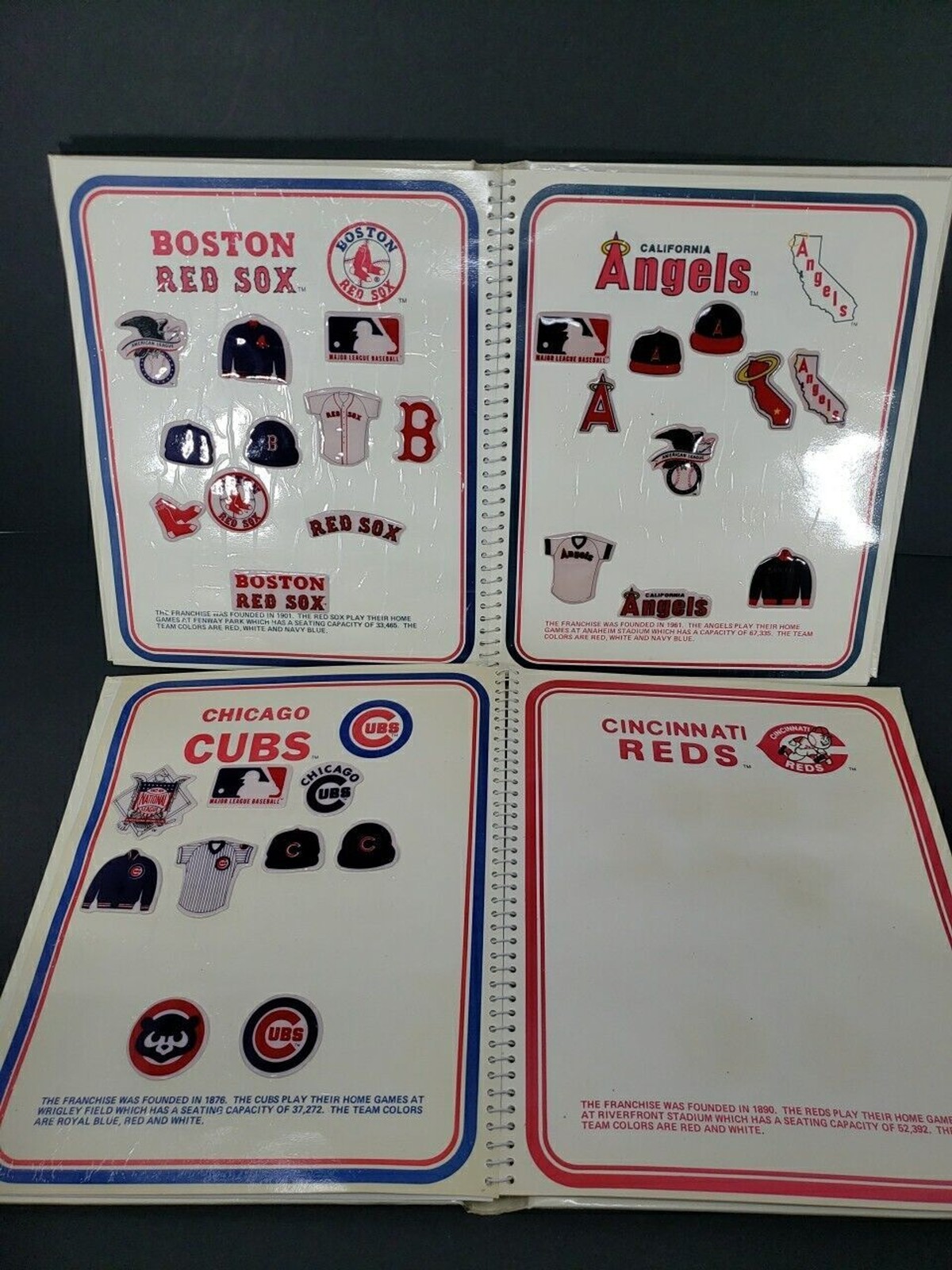 American & National League Baseball Sticker Albums MLB Vintage 1983 Imperial Toy