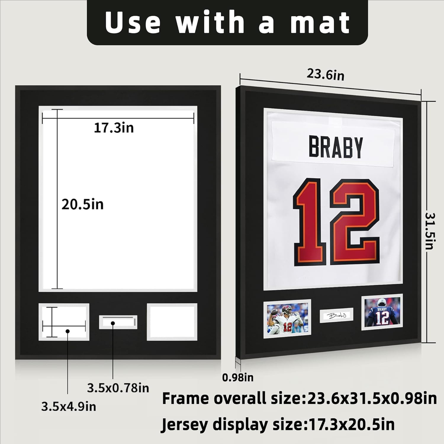 Aluminum Jersey Frame Display Case 1 Pack Lightweight & Durable Metal Jersey…