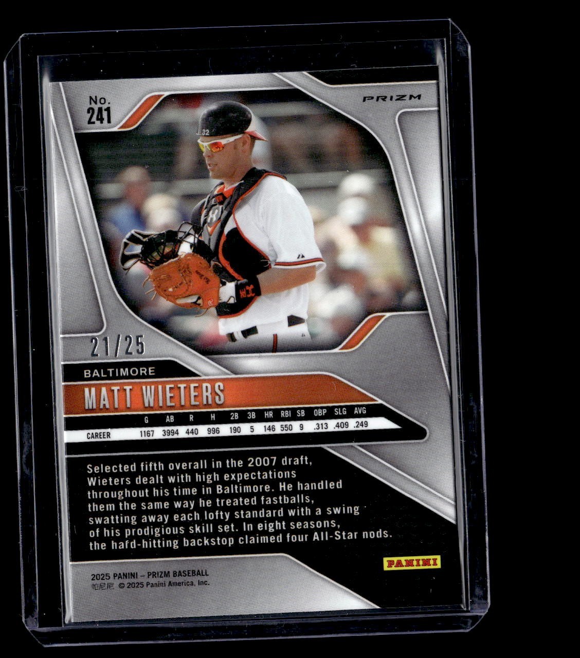 2025 Panini Prizm Matt Wieters Mojo Prizm /25 Orioles #241
