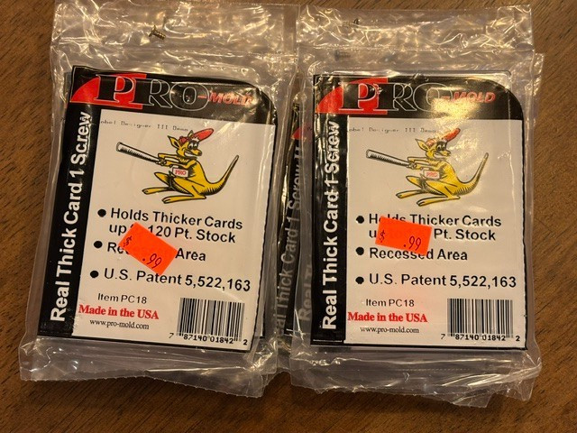 8 New Pro-Mold PC18 120 Pt. Card Holder Recessed Area Single Screwdown Thick