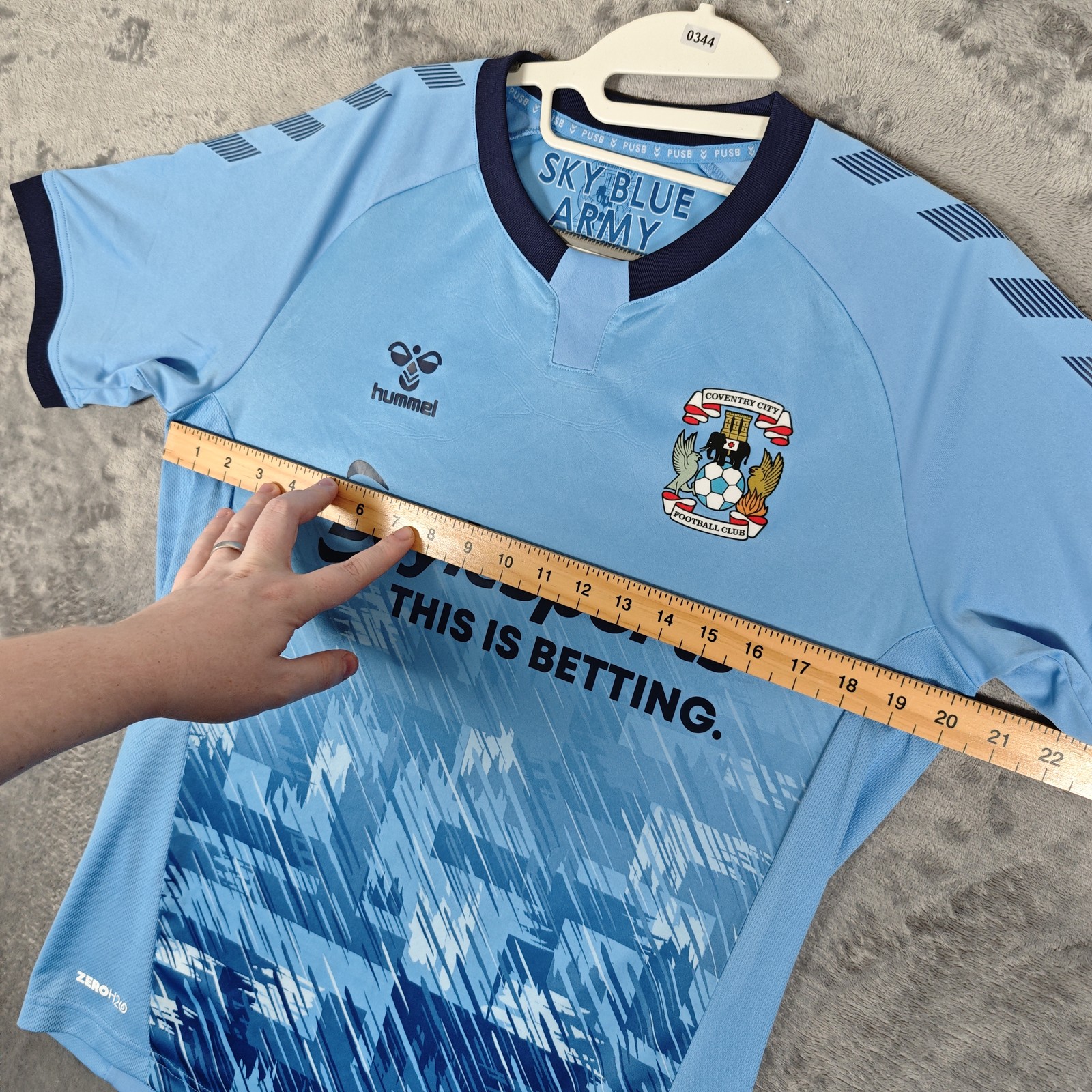 Coventry City 2020/2021 Home Football Shirt Hummel M Medium
