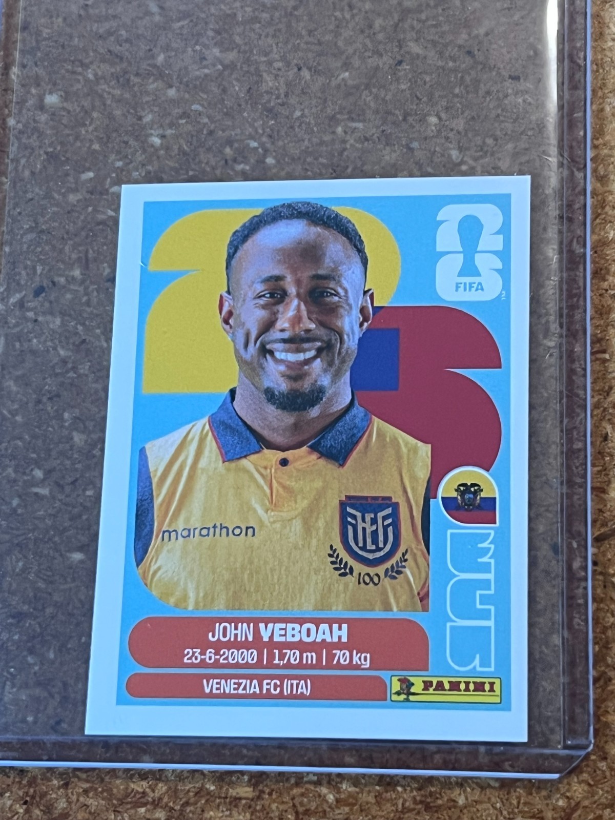 2026 Panini FIFA World Cup Soccer Sticker US Edition # ECU 14 John Veboah
