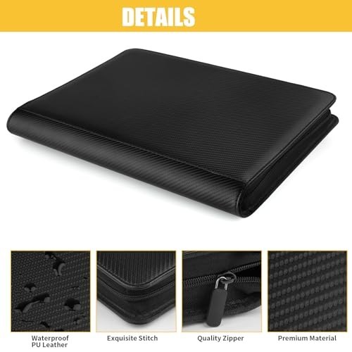 Toploader Binder, Holds 288 Toploaders 9 Pocket Top Loader Binders with Sleeves