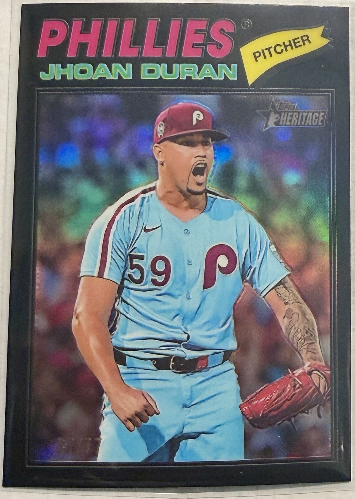 2026 Topps Heritage – Jhoan Duran (SP) [Black Refractor 37/77] #14