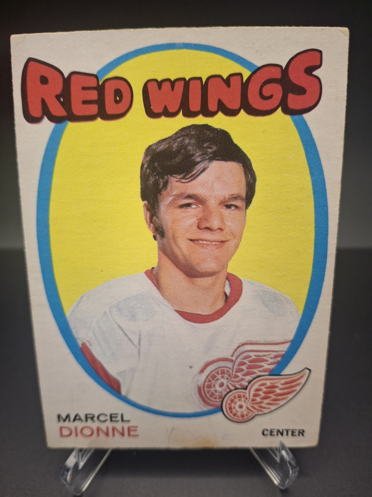 1971-72 O-Pee-Chee Marcel Dionne ROOKIE CARD #133 – Red Wings – OPC RC – Gum Sta