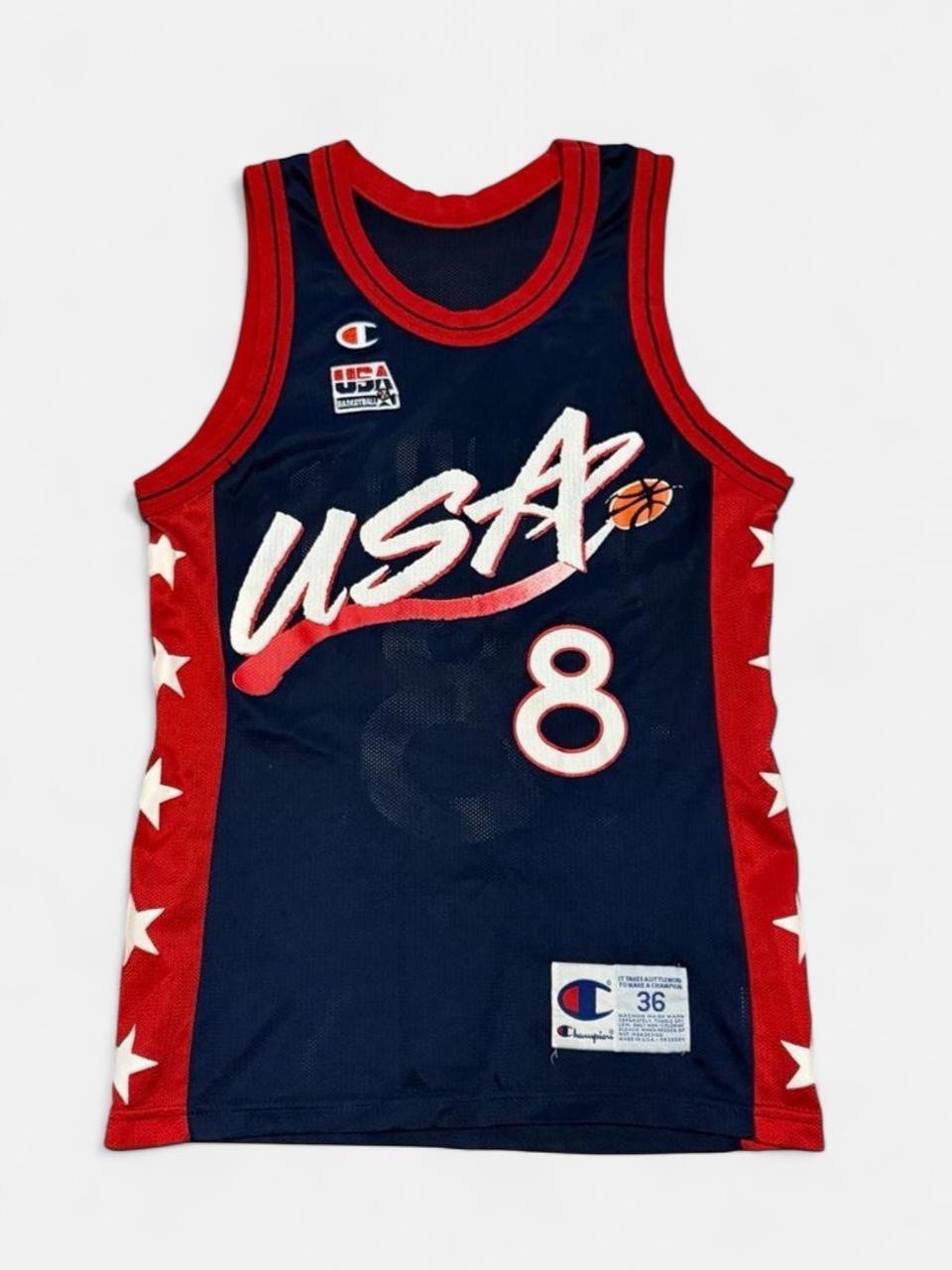 Vintage Champion Team USA Olympic Basketball #8 Scottie Pippen Jersey Size 36