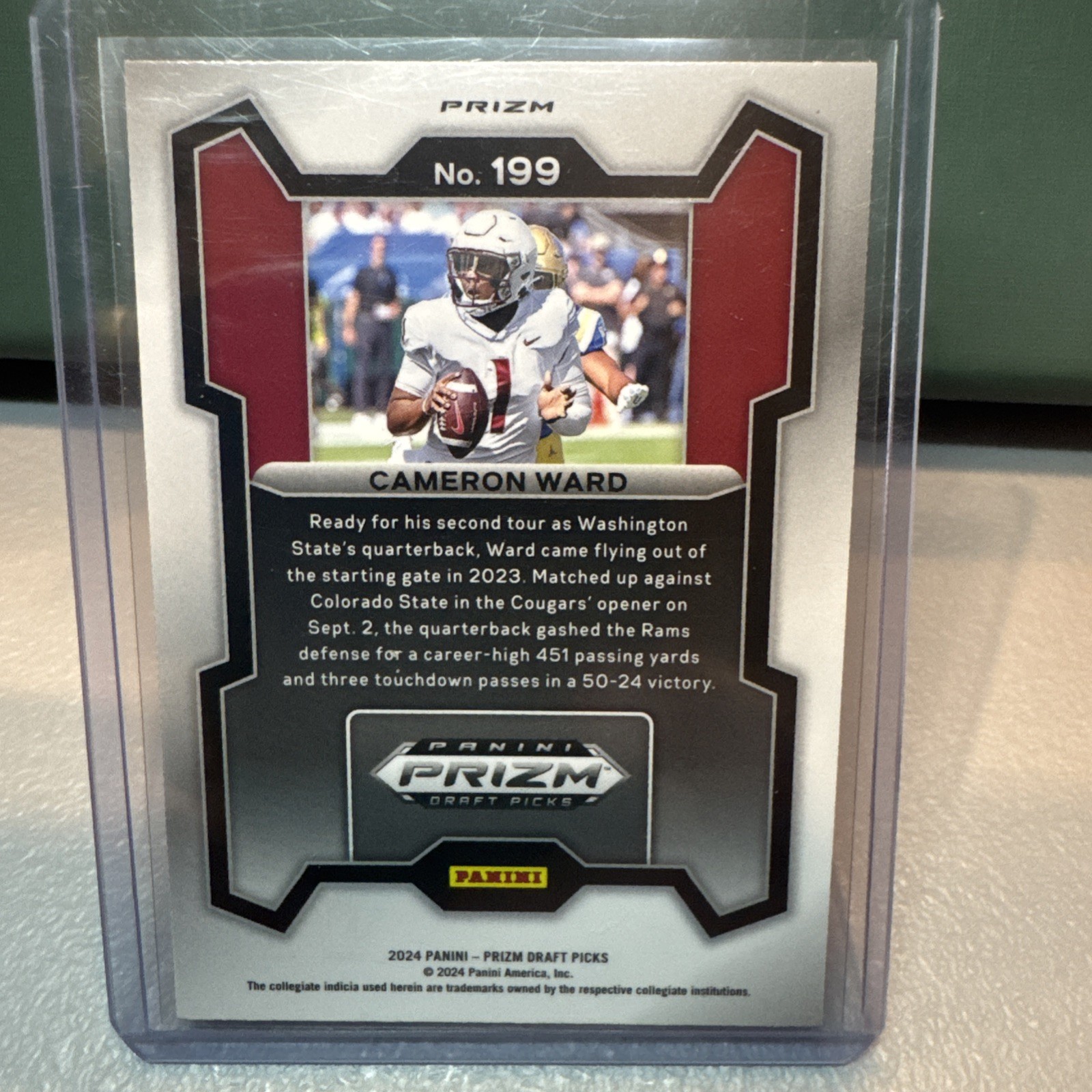 2024 Prizm Draft Picks – Rated Prospect Cameron Ward #199 Red Ice Prizm (RC)