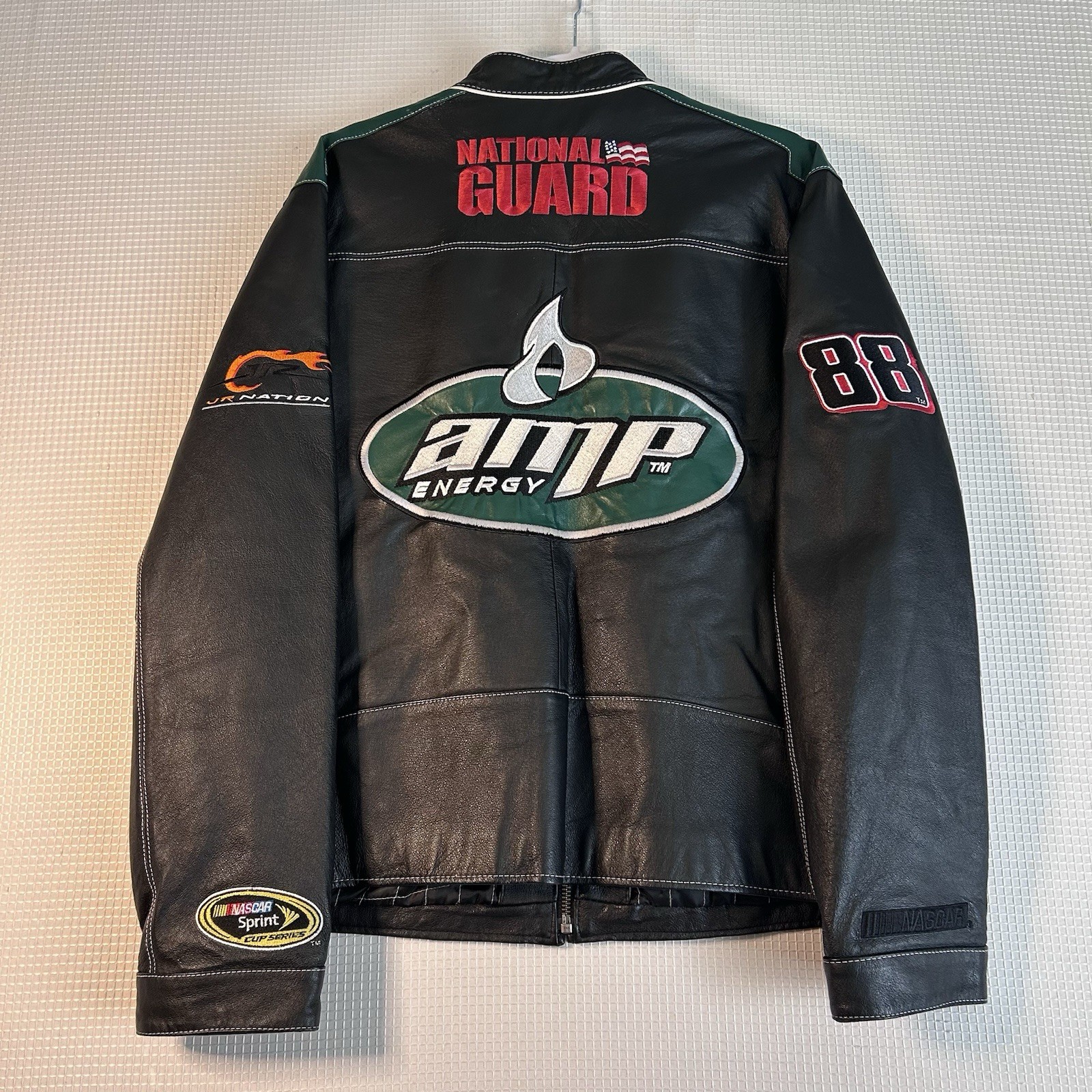 Wilsons Leather NASCAR Dale Earnhardt Jr. #88 Jacket Black/Green-Medium