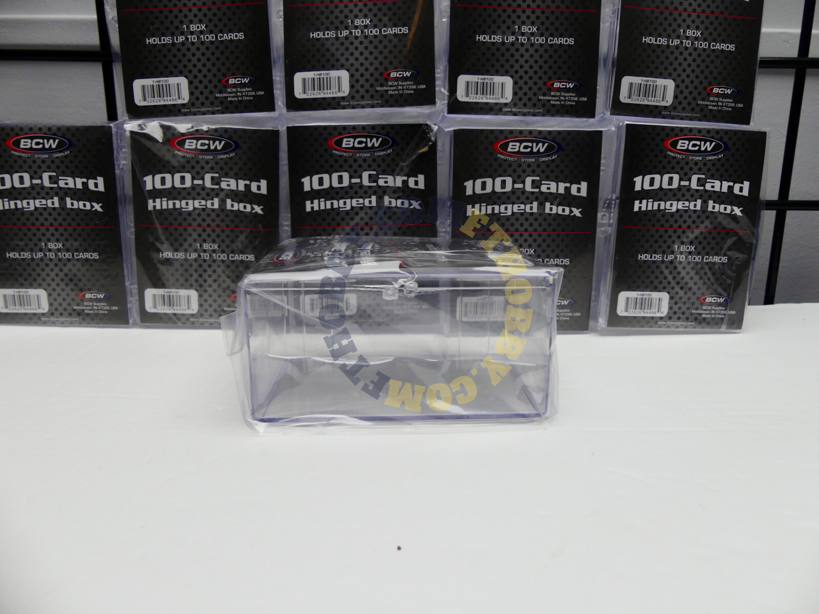 Lot of 10 BCW 100 Count Hinged Storage Case Boxes Sports Gaming