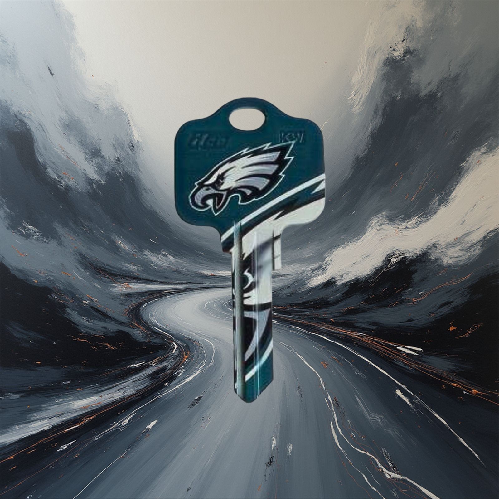 Officially Licensed NFL Football Team House Key Blank, Kwikset Schlage