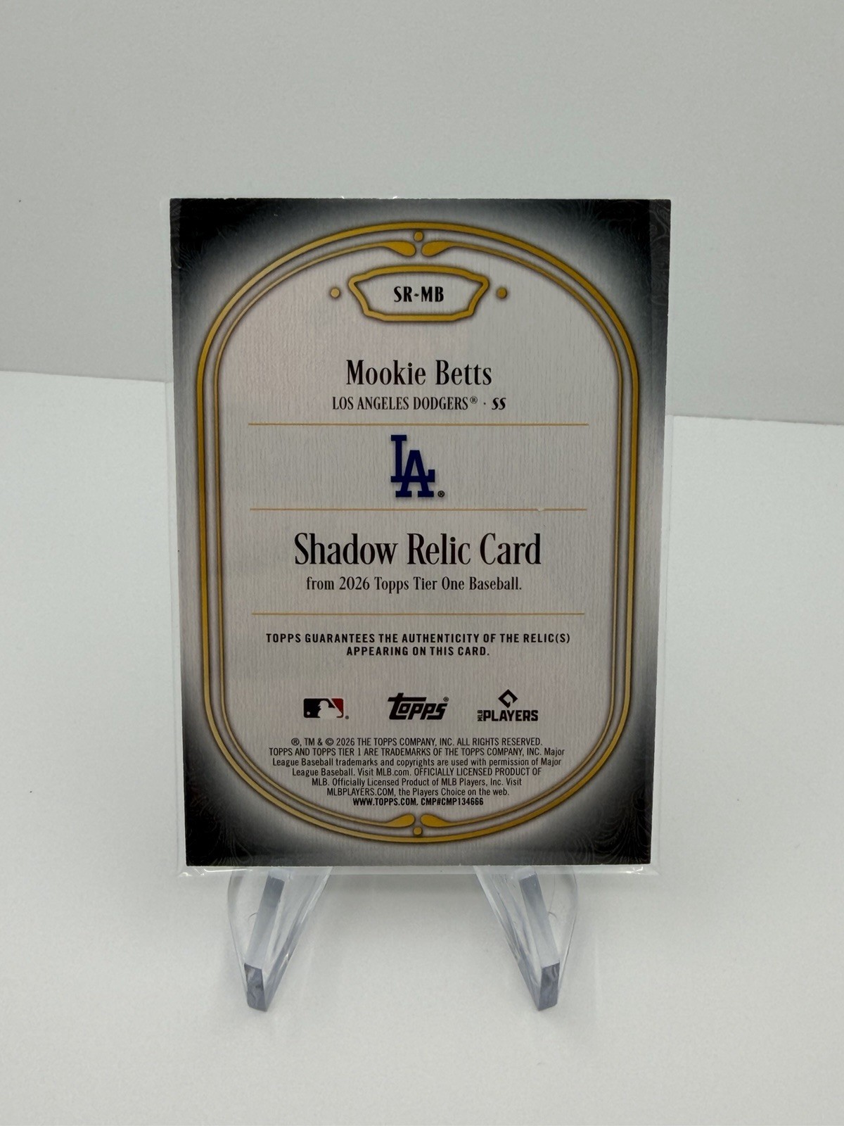Topps 2026 Tier One Mookie Betts Shadow Relic SR-MB /99 Dodgers