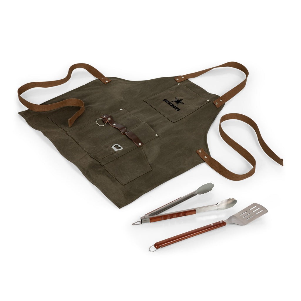 Dallas Cowboys – BBQ Apron with Tools & Bottle Opener