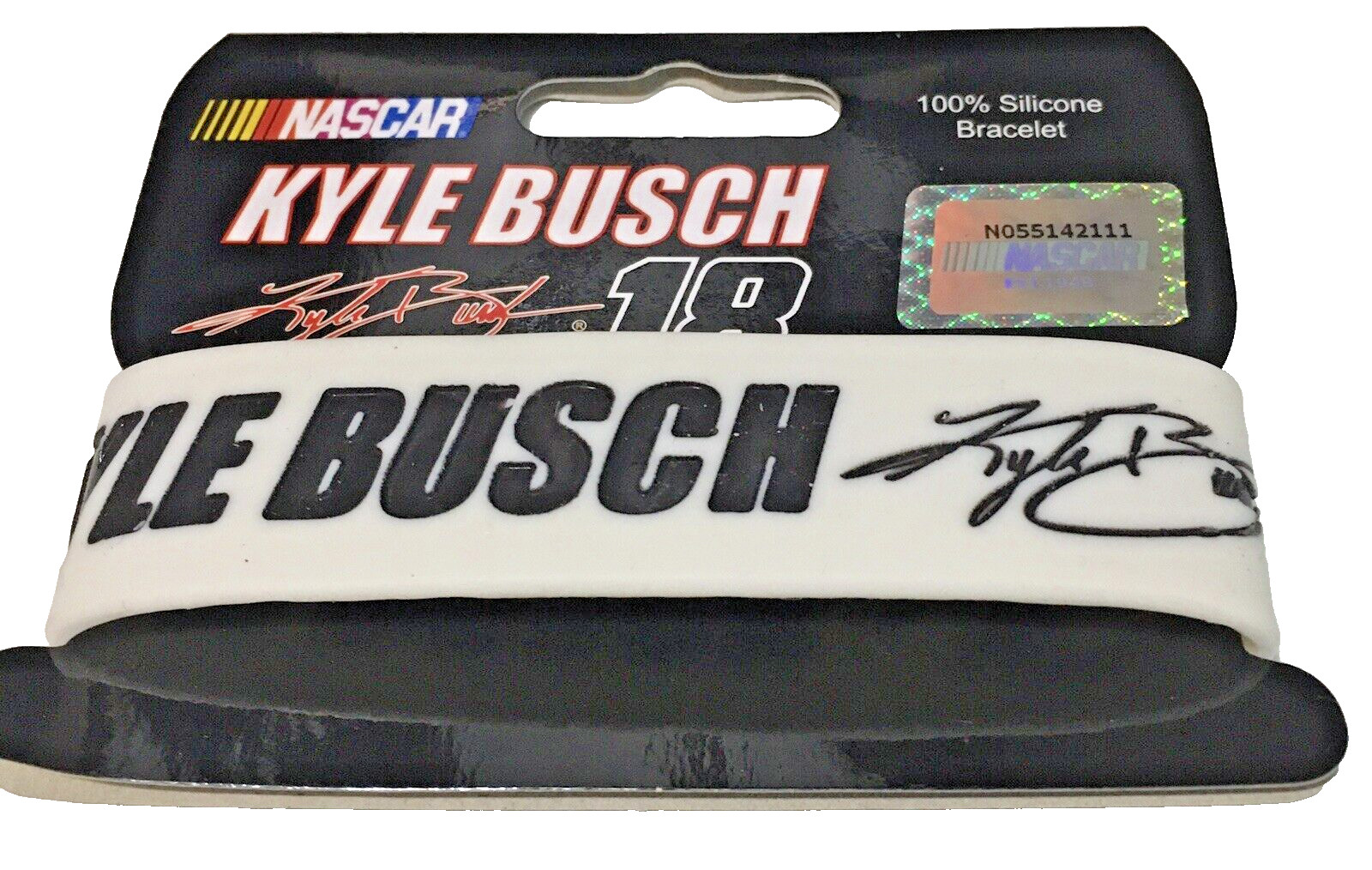 Vintage NASCAR Liicensed Silicone KYLE BUSCH #18 Bracelet 15/16” Wide