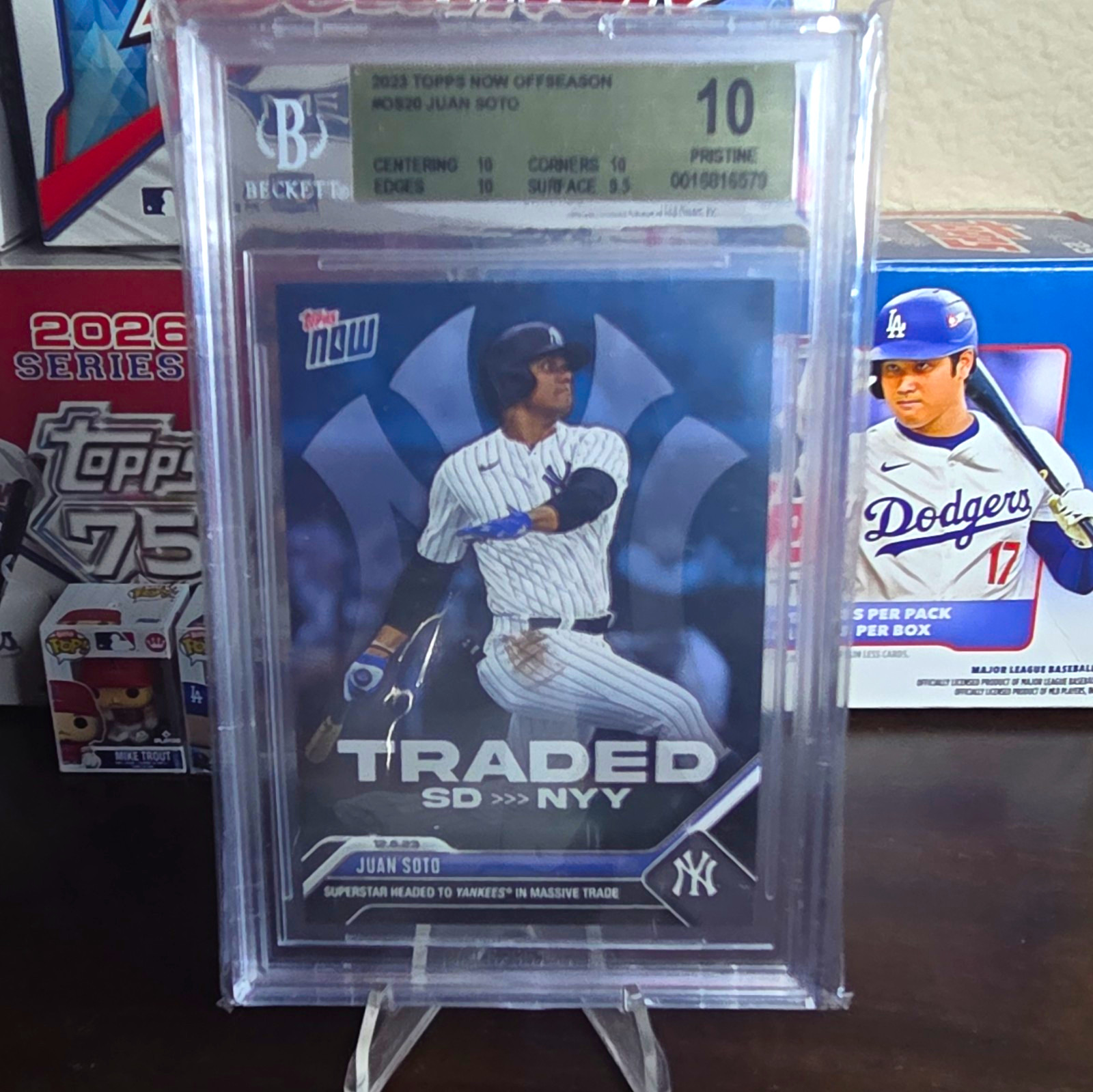 Topps 2023 Now Offseason Juan Soto NY Yankees #OS-20 Insert BGS PRISTINE 10