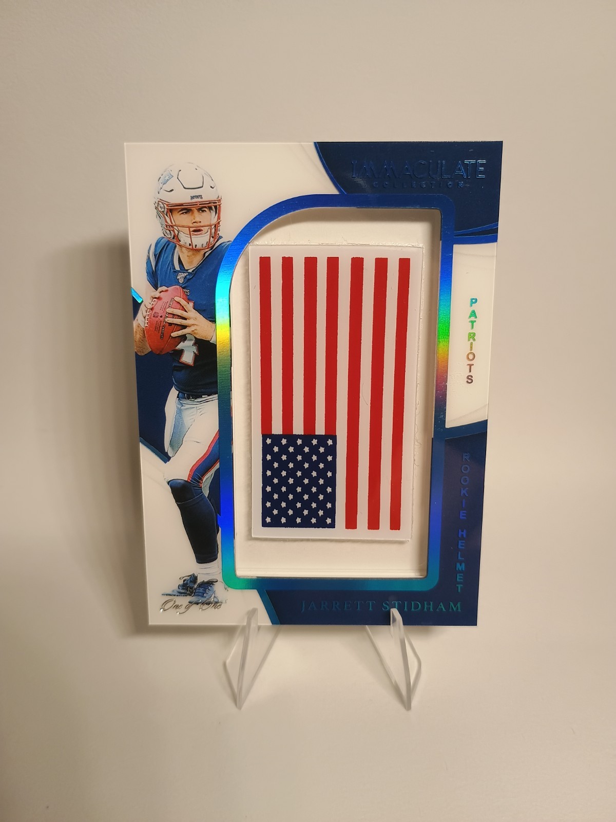 2019 Panini Immaculate Collection Jarret Stidham 1/1 (RC) Helmet (Player Worn)