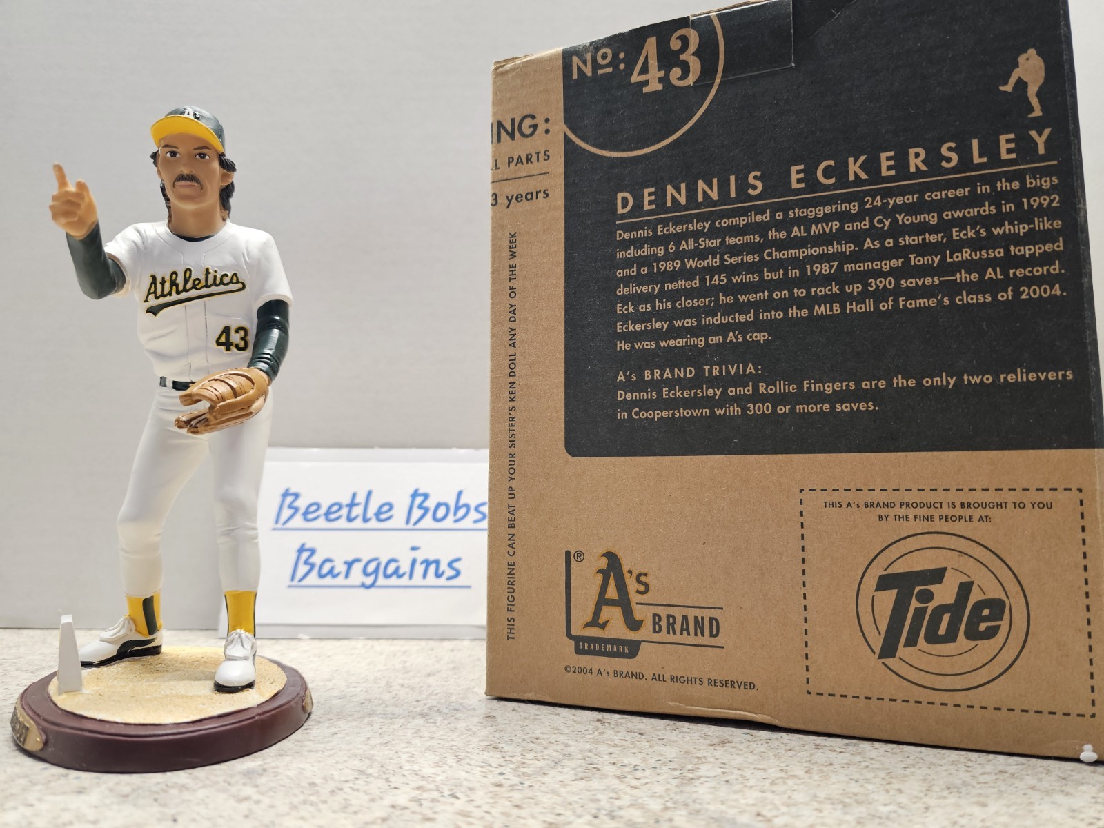 Dennis Eckersley Oakland A’s MLB 2004 SGA Statue Figurine NIB HOF