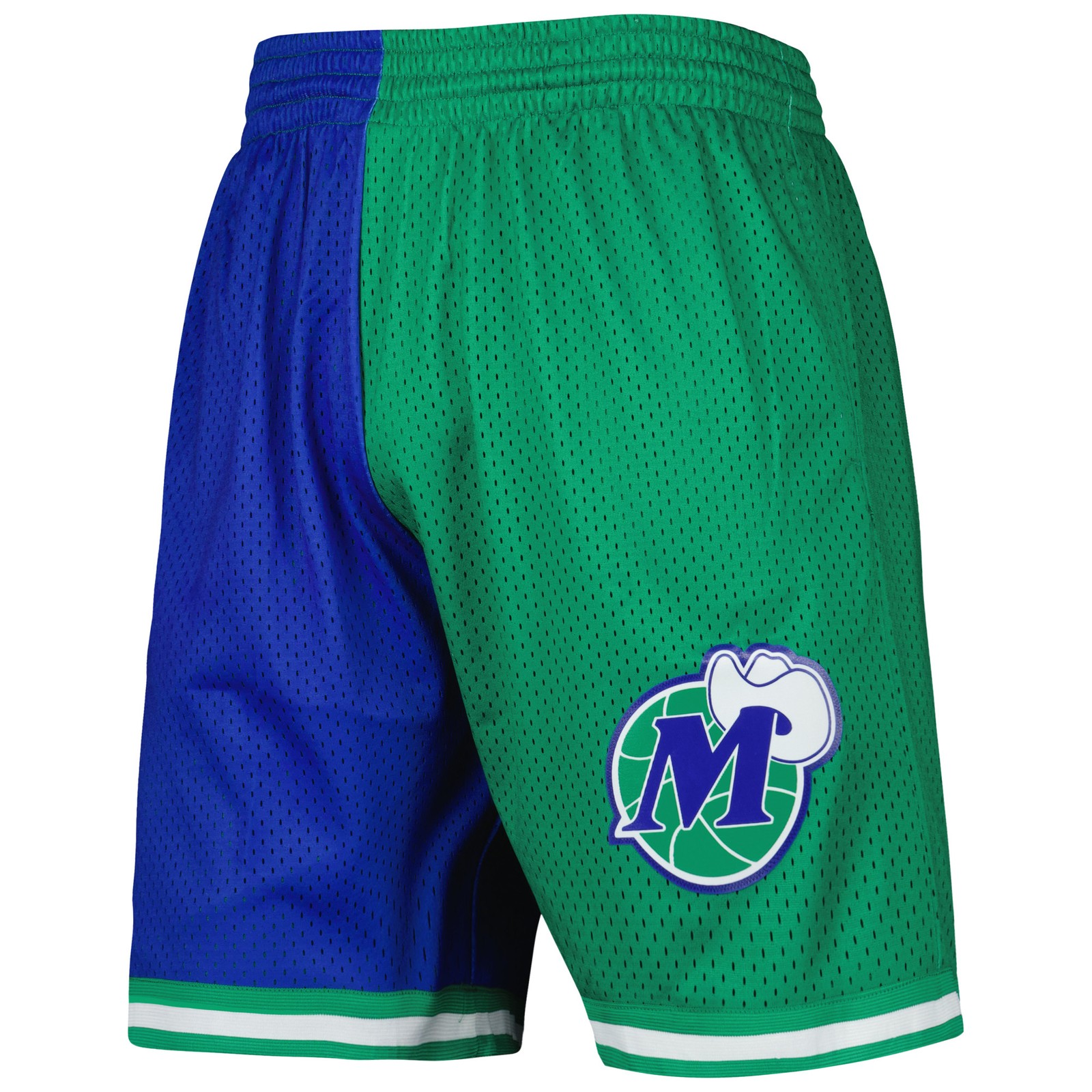Men’s Mitchell & Ness Blue/Green Dallas Mavericks Hardwood Classics 1998 Split