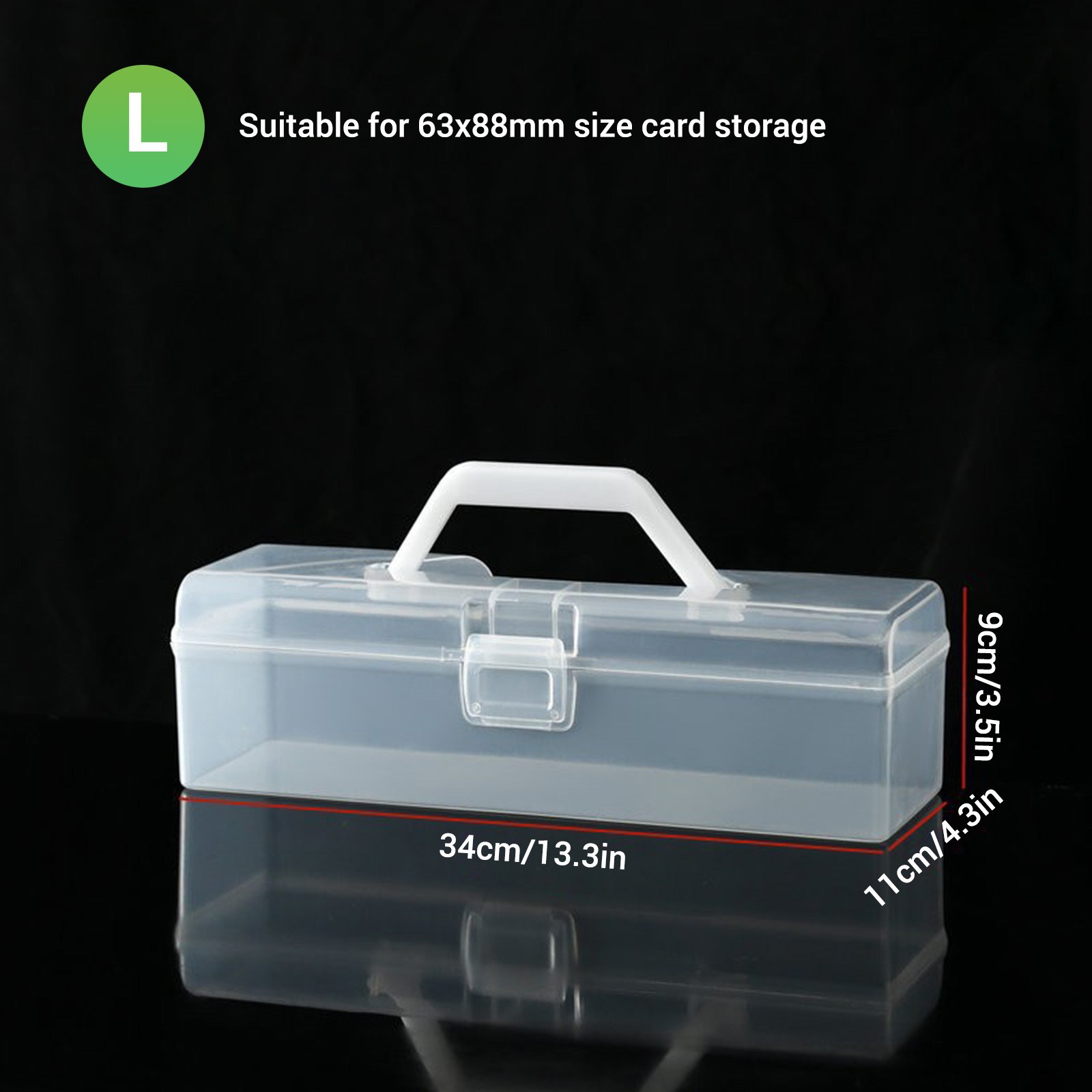 Storage Box Trading Card Clear Plastic, Playing Card Case Portable Collectibles