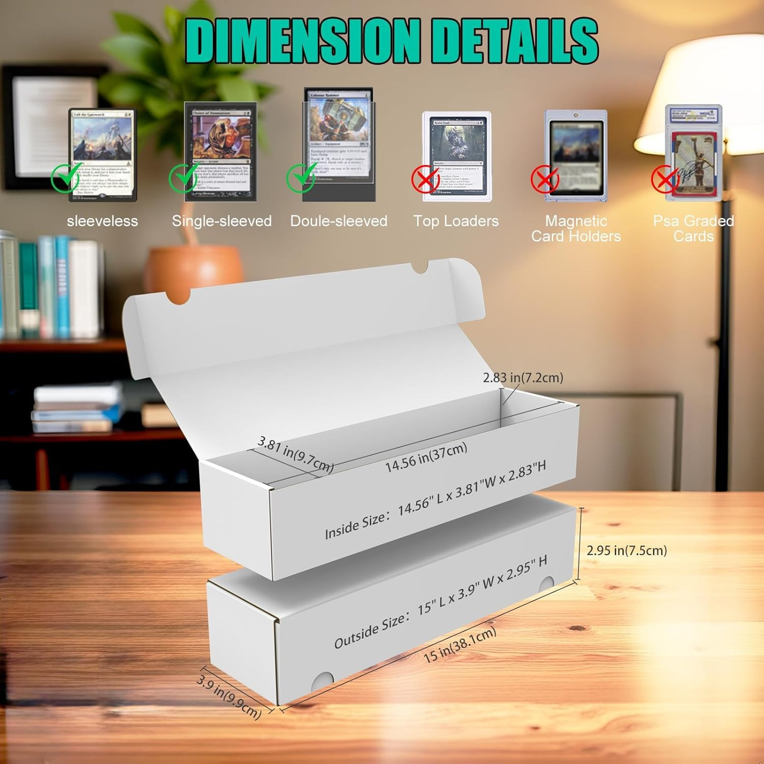 Collectible Trading Cards Storage Box, Card Storage Box with Trading Card Divide