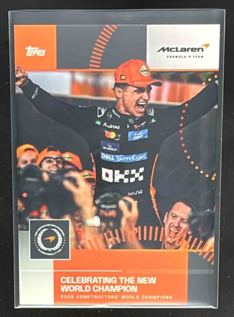 2025 Topps Mclaren Racing Lando Norris Celebrating the New World Champion