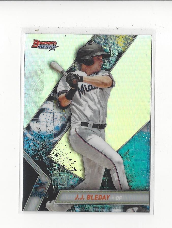 2019 Bowman’s Best Top Prospects Refractor #TP18 J.J. Bleday Rookie Marlins Reds