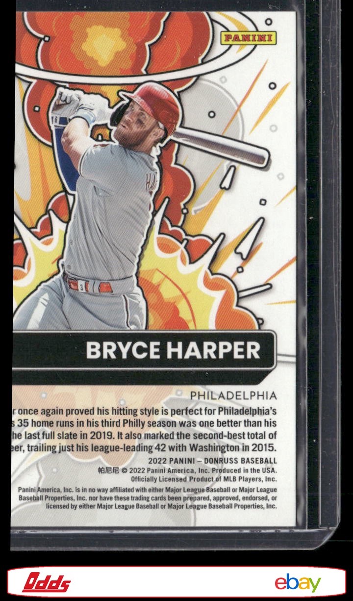 2022 Donruss #BS-9 Bryce Harper Bomb Squad Diamond