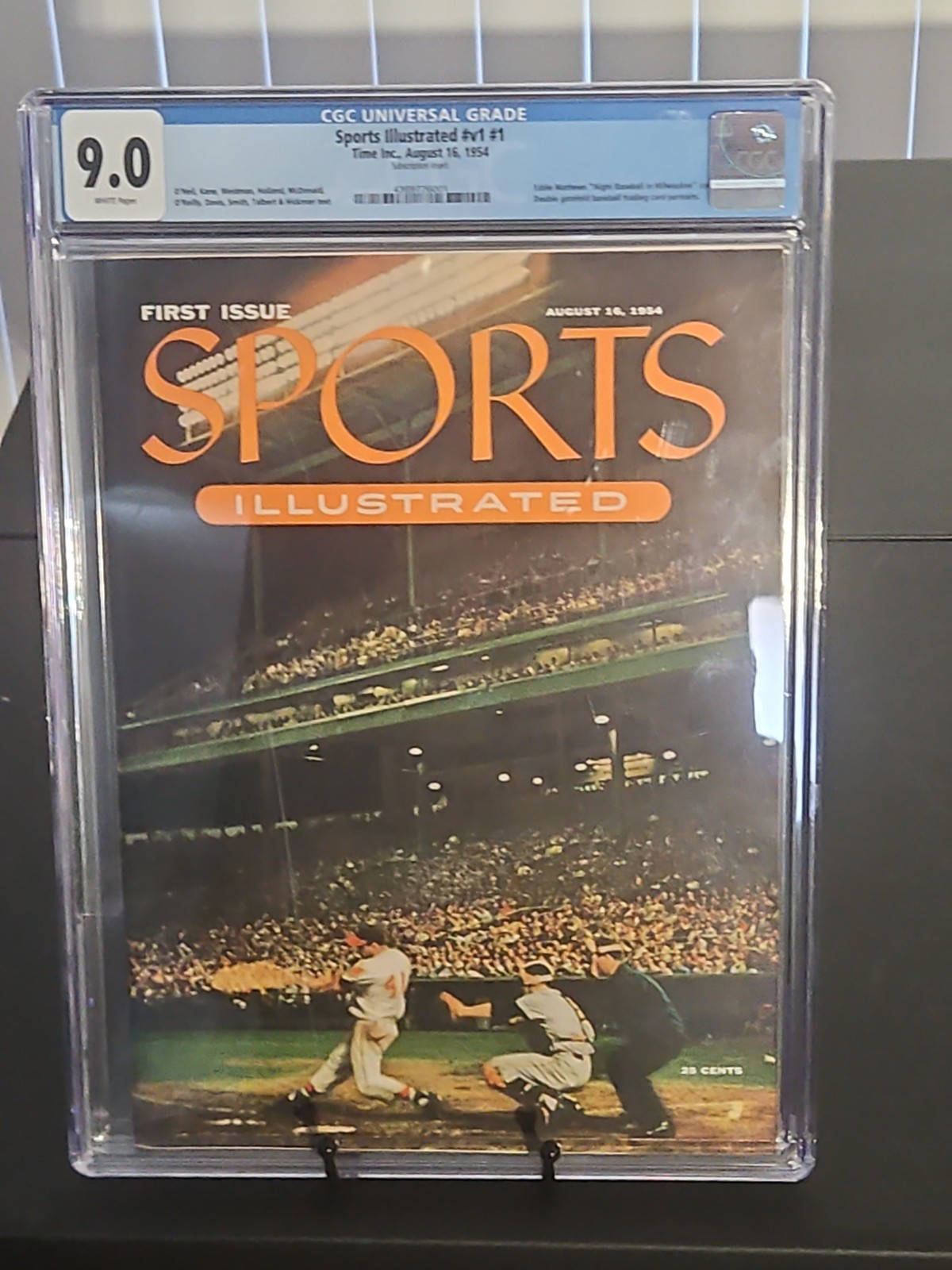 Sports illustrated first cover 1954 Newstand no label. Graded 9.0