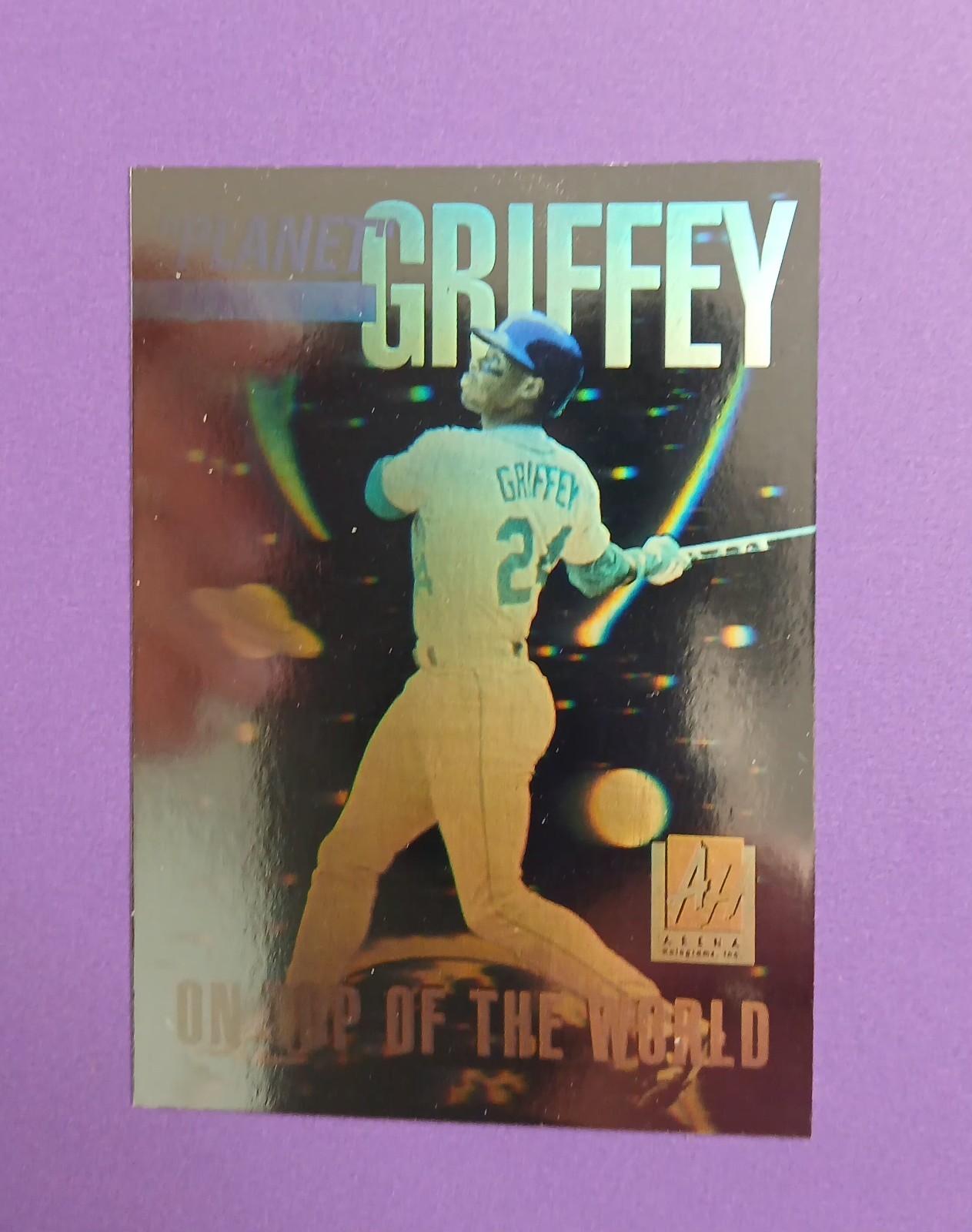1991 Arena Holograms Ken Griffey Jr. autograph #2 Mariners Reds #156/2500 w/COA