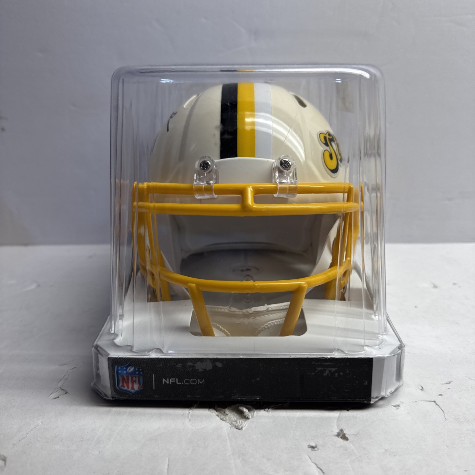 Terry Bradshaw Signed Pittsburgh Steelers Retro Mini Helmet w/12 & Beckett Coa