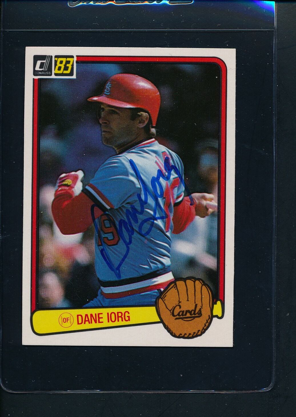1983 Donruss #469 Dane Iorg Cardinals Signed Auto *49581