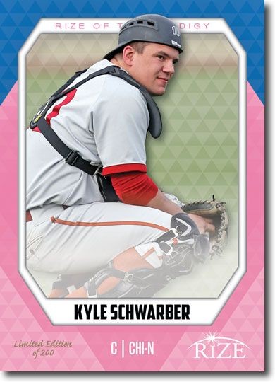KYLE SCHWARBER 2014 Rize Rookie PINK Paragon PRODIGY CUBS RC LE/200