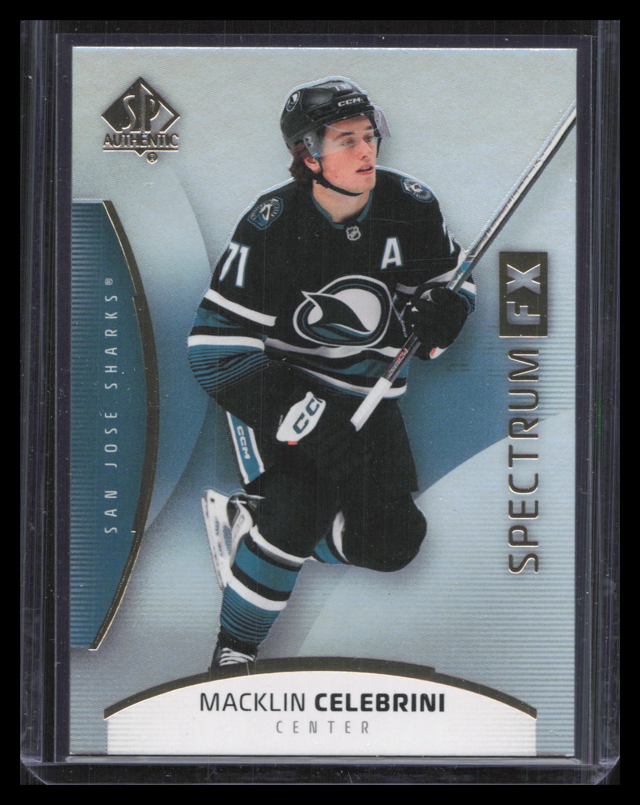 Macklin Celebrini 2025-26 SP Authentic #S-22 Spectrum FX