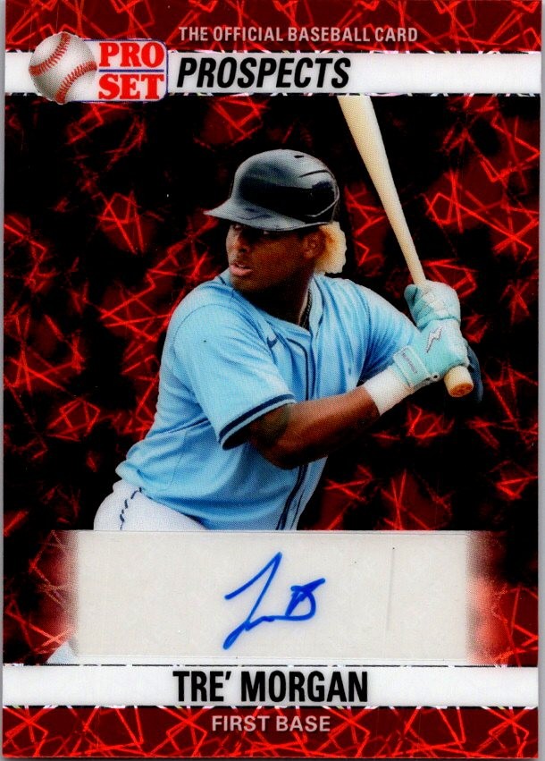 2026 Pro Set Metal – 1990 Pro Set Autographs Lazer Red #90A-TM1 Tre’ Morgan 1/1