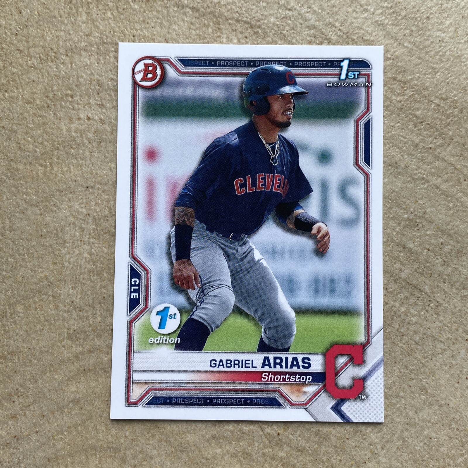 2021 Bowman 1ST EDITION DRAFT 1ST ROOKIE #BFE-89 GABRIEL ARIAS CLEVELAND INDIANS