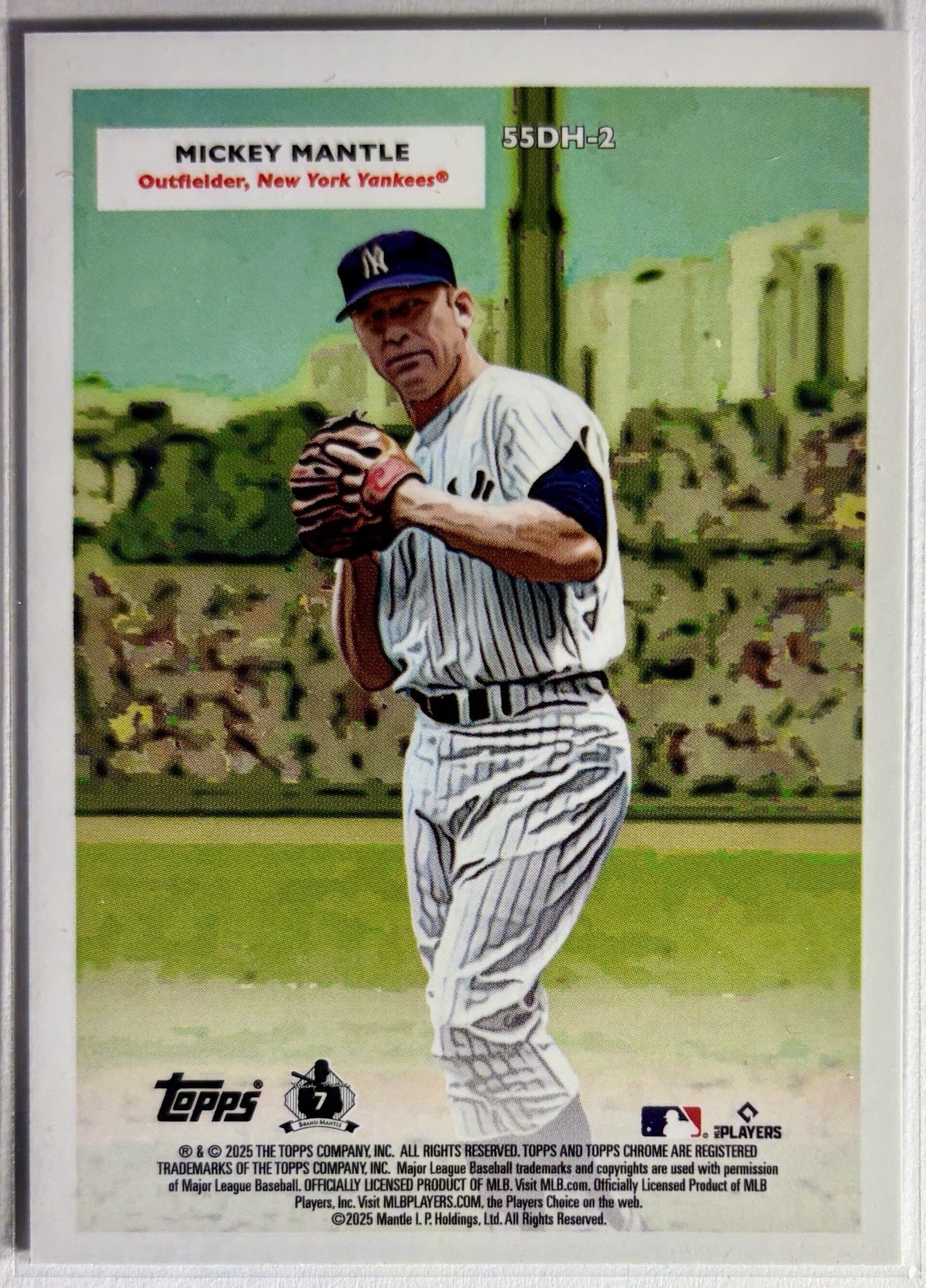 2025 Topps Chrome Platinum Doubleheader Aaron Judge / Mickey Mantle #55dh-2