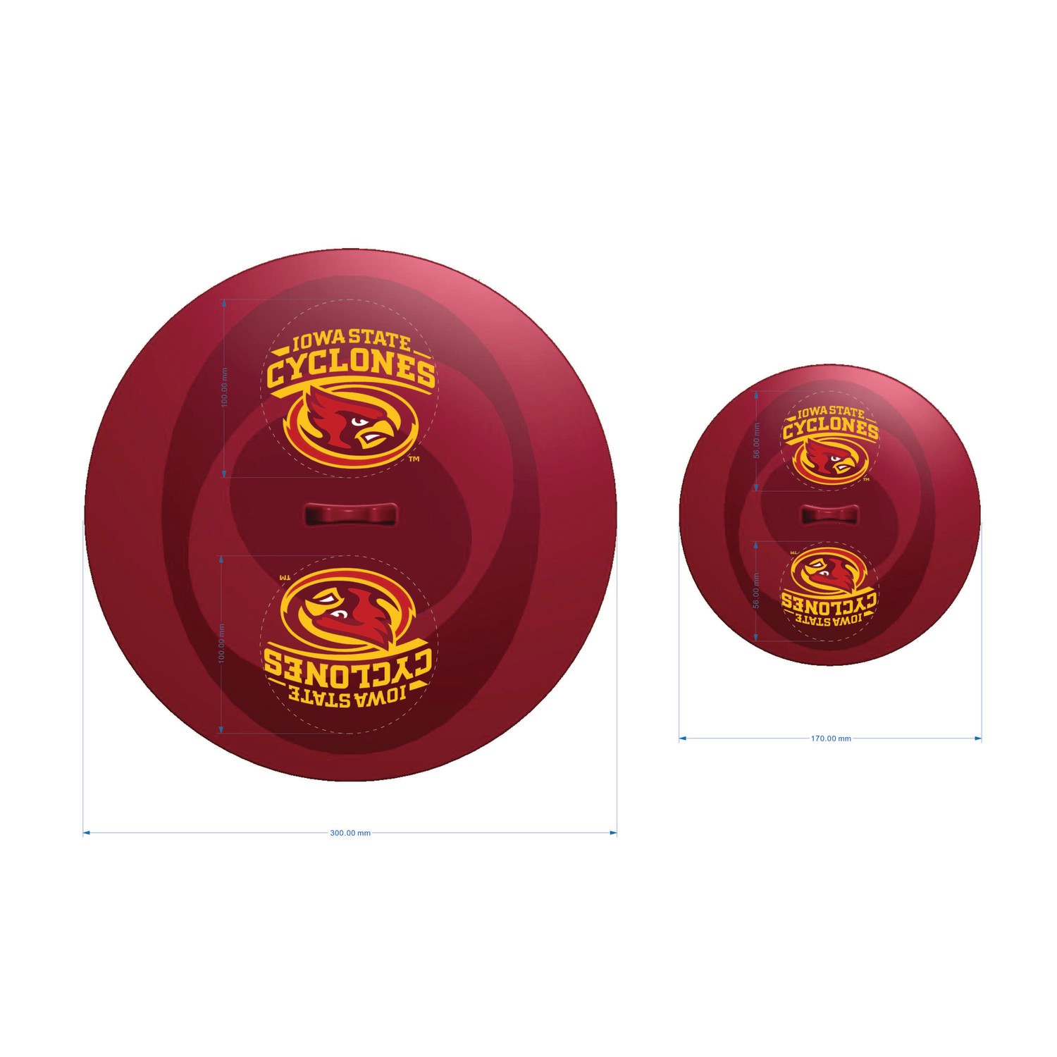 MasterPieces – Iowa State Cyclones – NCAA Silicone Lid Set – 2 Sizes