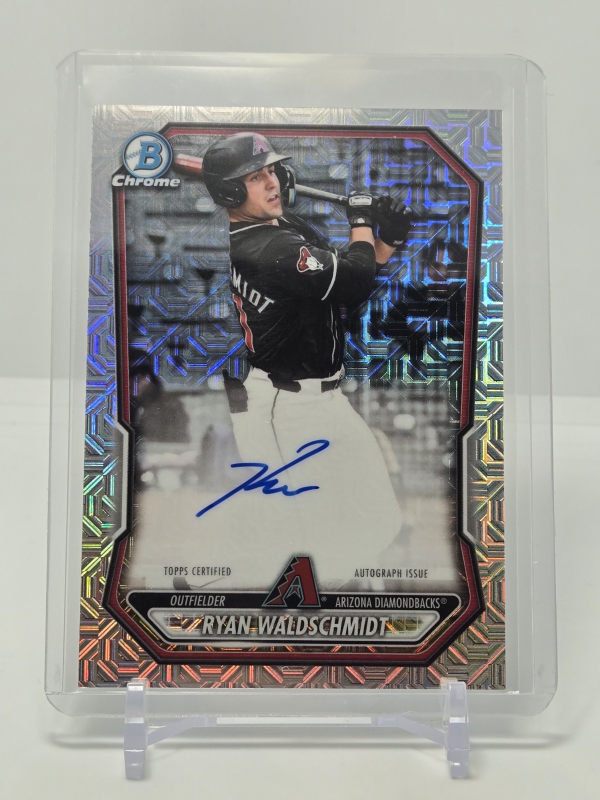 2026 Bowman Chrome Ryan Waldschmidt Auto Mojo Refractor #BMA-RW Prospect ON CARD
