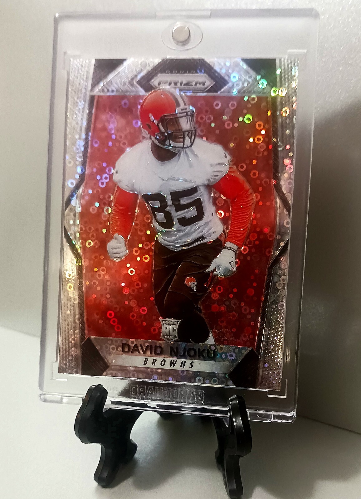 2017 Panini Prizm David Njoku Rookie Silver Disco Prizm Mint Condition