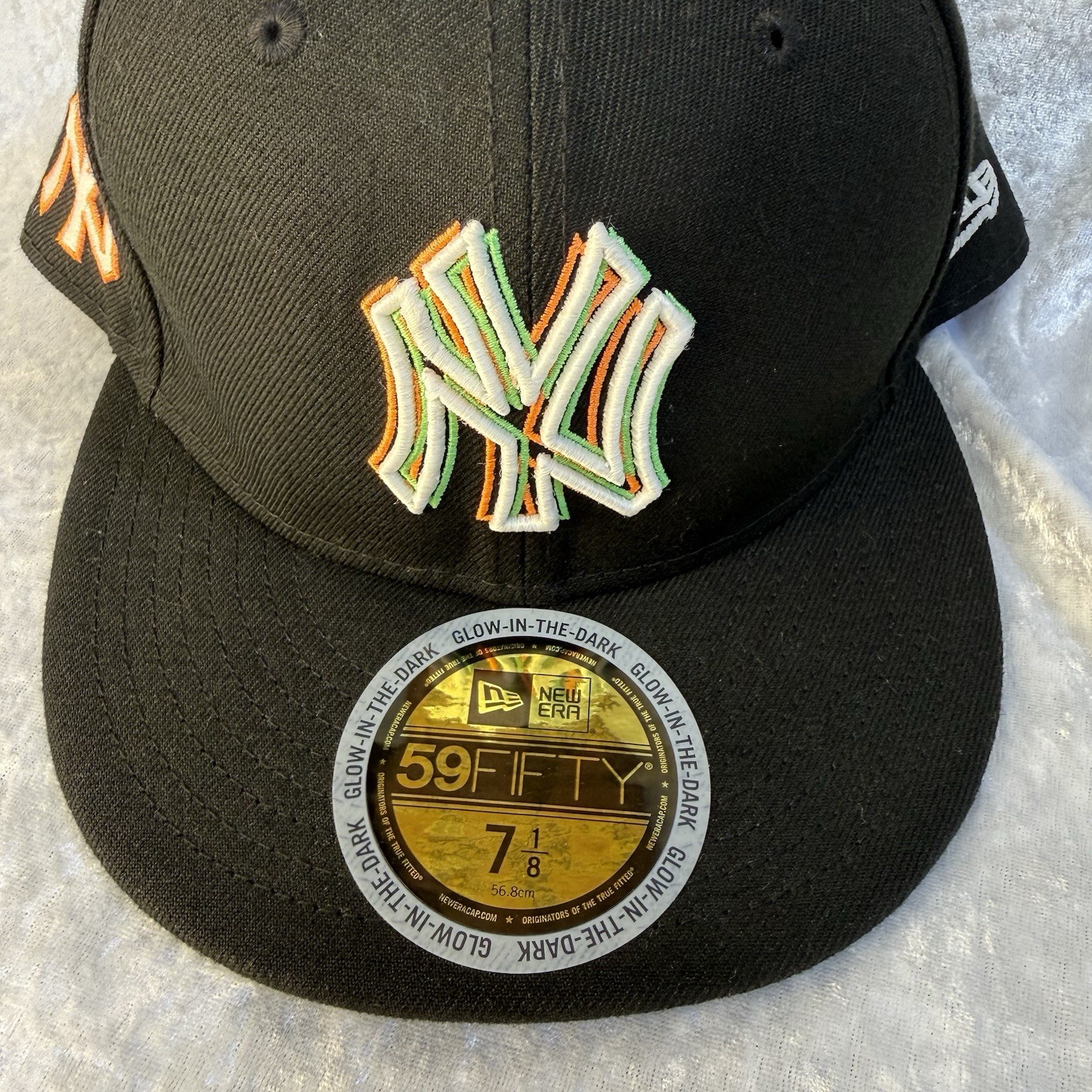 New York Yankees Black New Era 59Fifty 3D Glow-In-The-Dark Hat Size 7 1/8