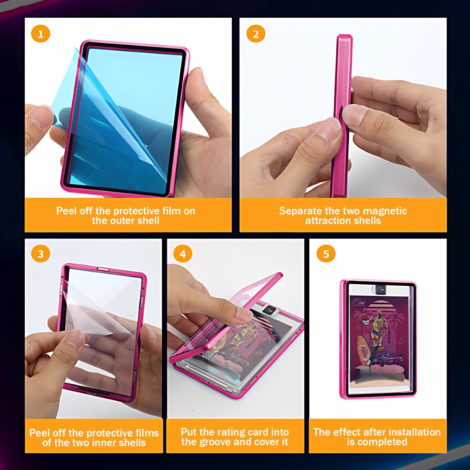 Magnetic Trading Card Case One-Touch Fits Ultra 35PT/55PT/130PT Slab Display Pro