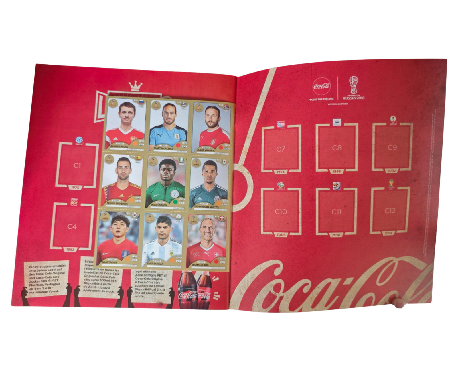PANINI FIFA WORLD CUP RUSSIA 2018 GOLD SWISS EDITION EMPTY SOFT COVER ALBUM