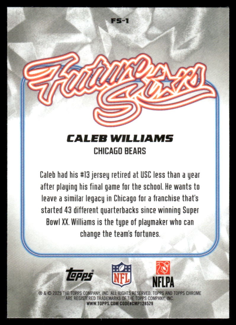 2024 Topps Chrome #FS-1 Caleb Williams Future Stars