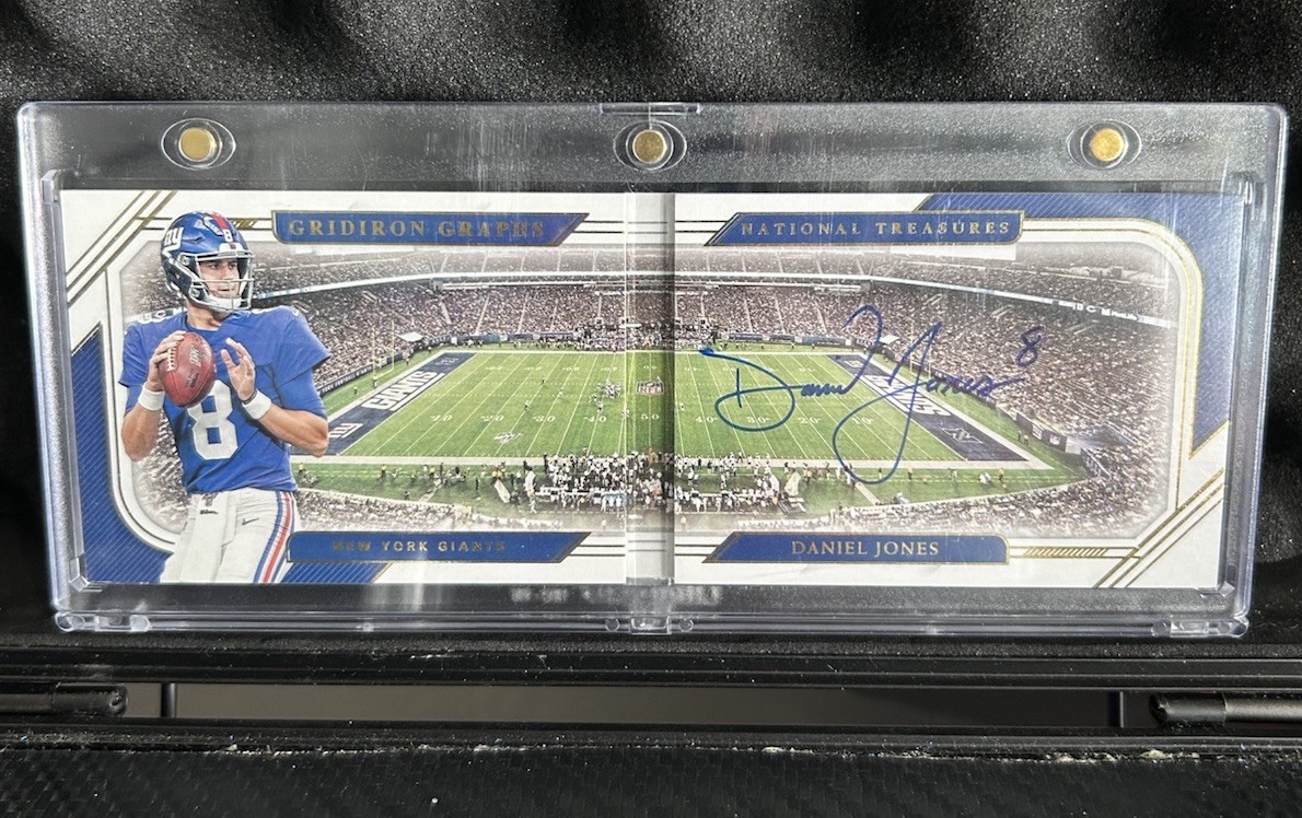 2020 Panini National Treasures Daniel Jones Gridiron Graphs Booklet #GG-DJ 6/10!