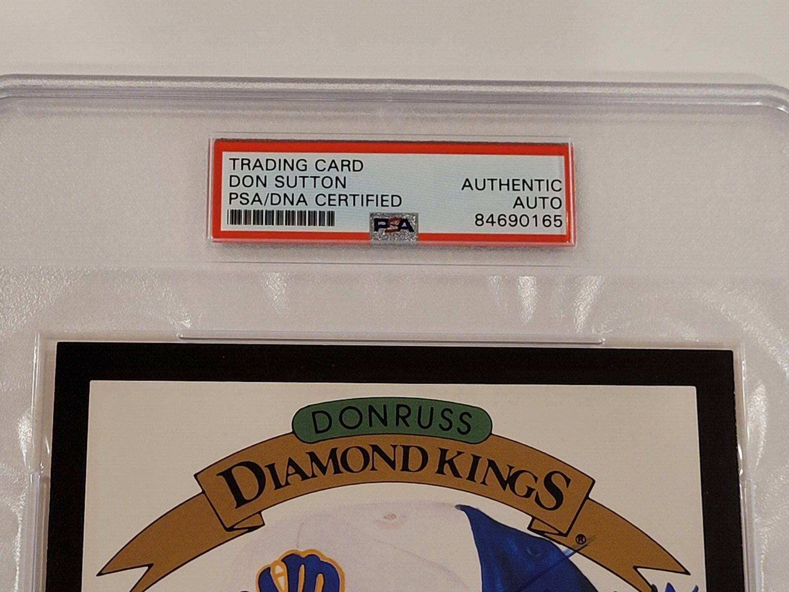 Rare 1985 DON SUTTON Signed Oversized 5×7 Inch Donruss Diamond Kings Card-PSA