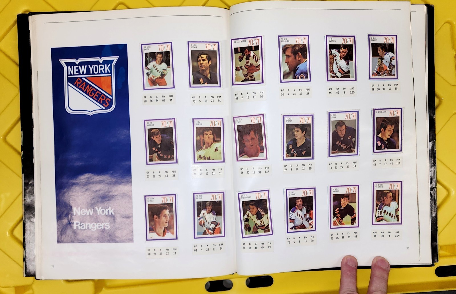 🥅 1970-71 Esso Power Players Hardcover Full Album 252 stamps STATS ENGLISH 🔥