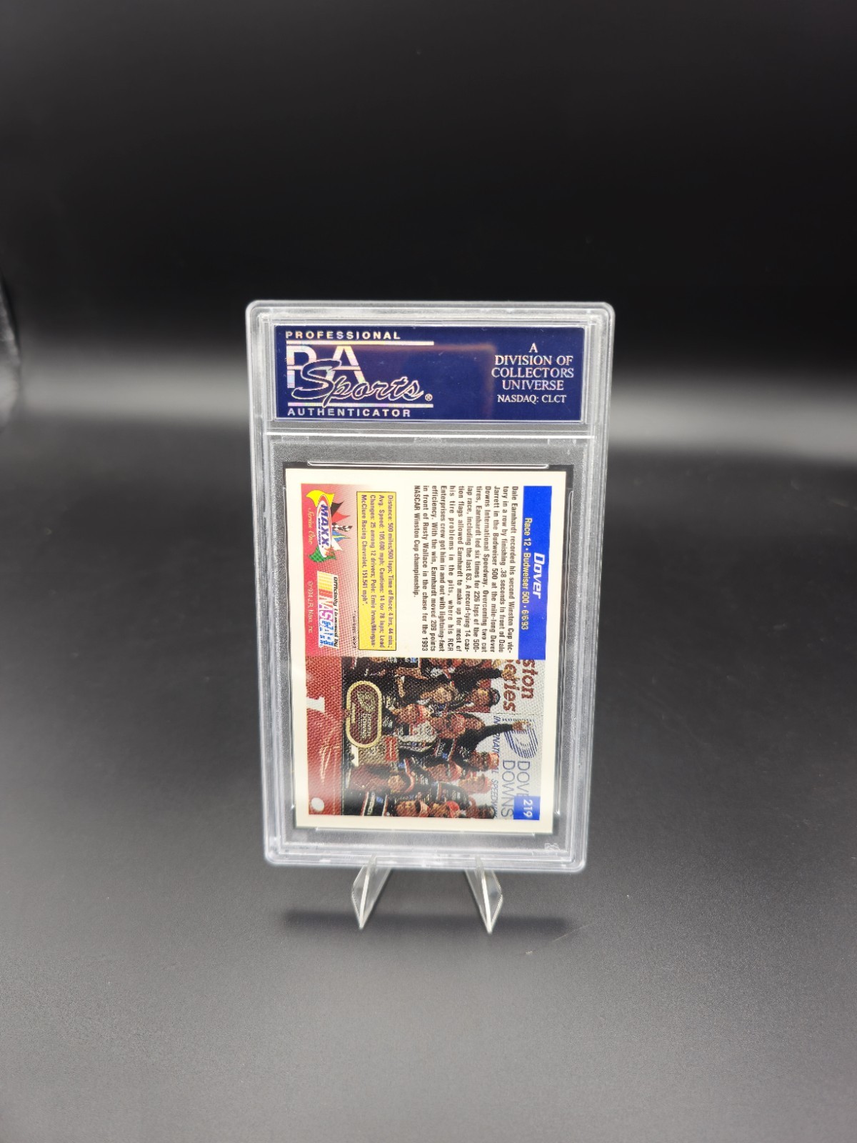 1994 Maxx Racing Dale Earnhardt Sr. #219 Autographed Dover PSA/DNA Authenticated